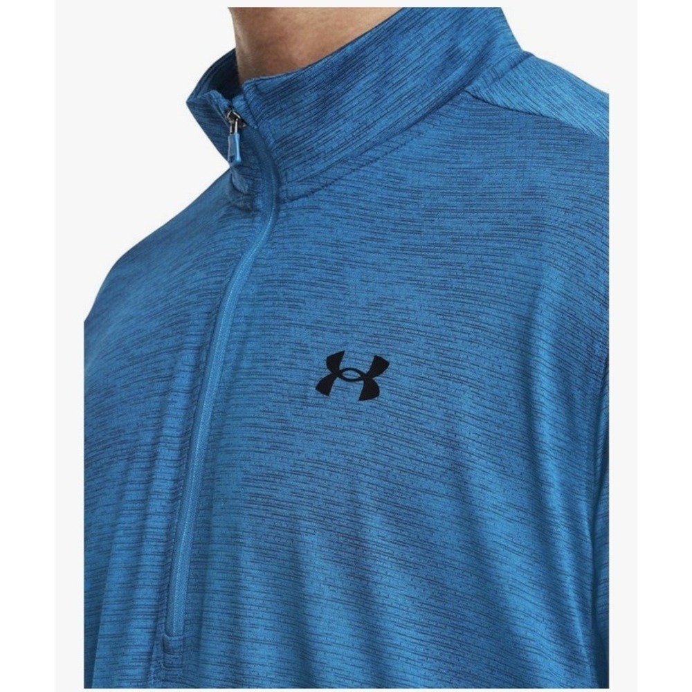 Under Armour Men's Tech Vent 1/2 Zip Pullover Long Sleeve Blue Medium (a59)